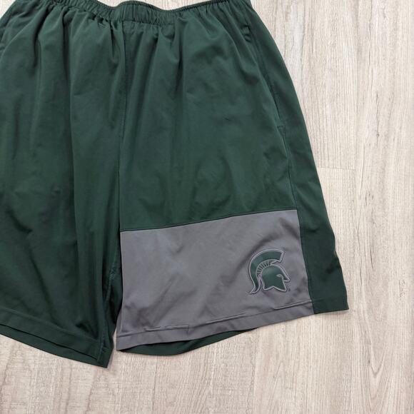 Nike Michigan State Spartans Basketball Shorts Men's Extra Large XL Green MSU - Picture 2 of 11